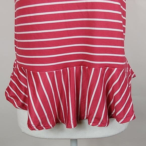 Lissome Lounge Striped Peplum Waist Top - Picture 3 of 8